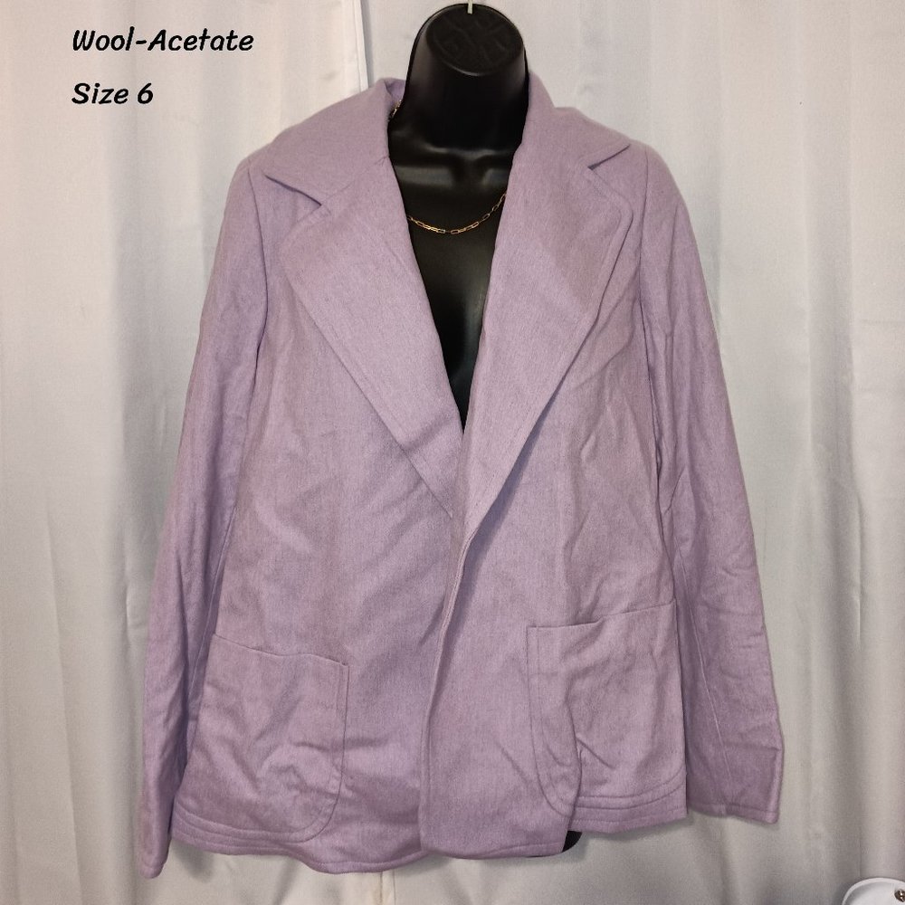 Dana Buchman wool purple blazer